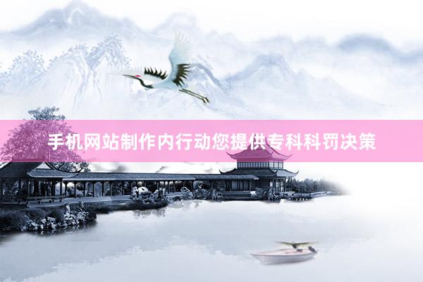手机网站制作内行动您提供专科科罚决策